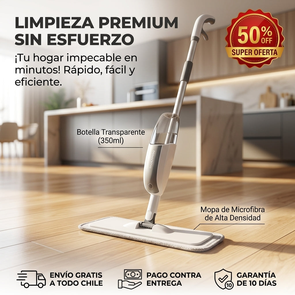 Mopa Rociadora - Rocia y Limpia en Minutos - Limpieza Inteligente y Pisos Impecables