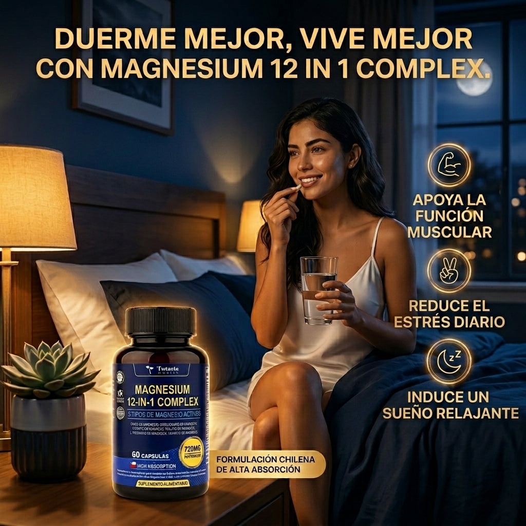 Magnesium 12 en 1 Complex - Energía y Descanso - Recupera tu bienestar físico y mental