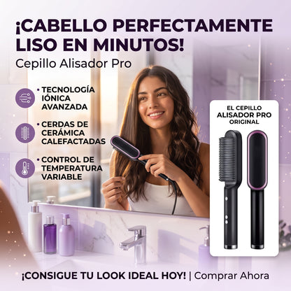Cepillo Alisador Pro - Peina y Alisa - Cabello liso y brillante en pocos minutos