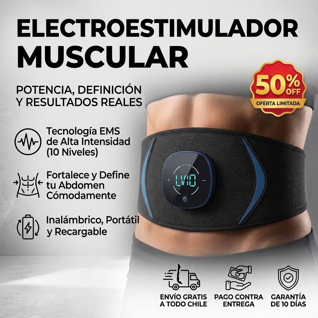 Electroestimulador Muscular - Definición Muscular - Complementa tu entrenamiento desde casa
