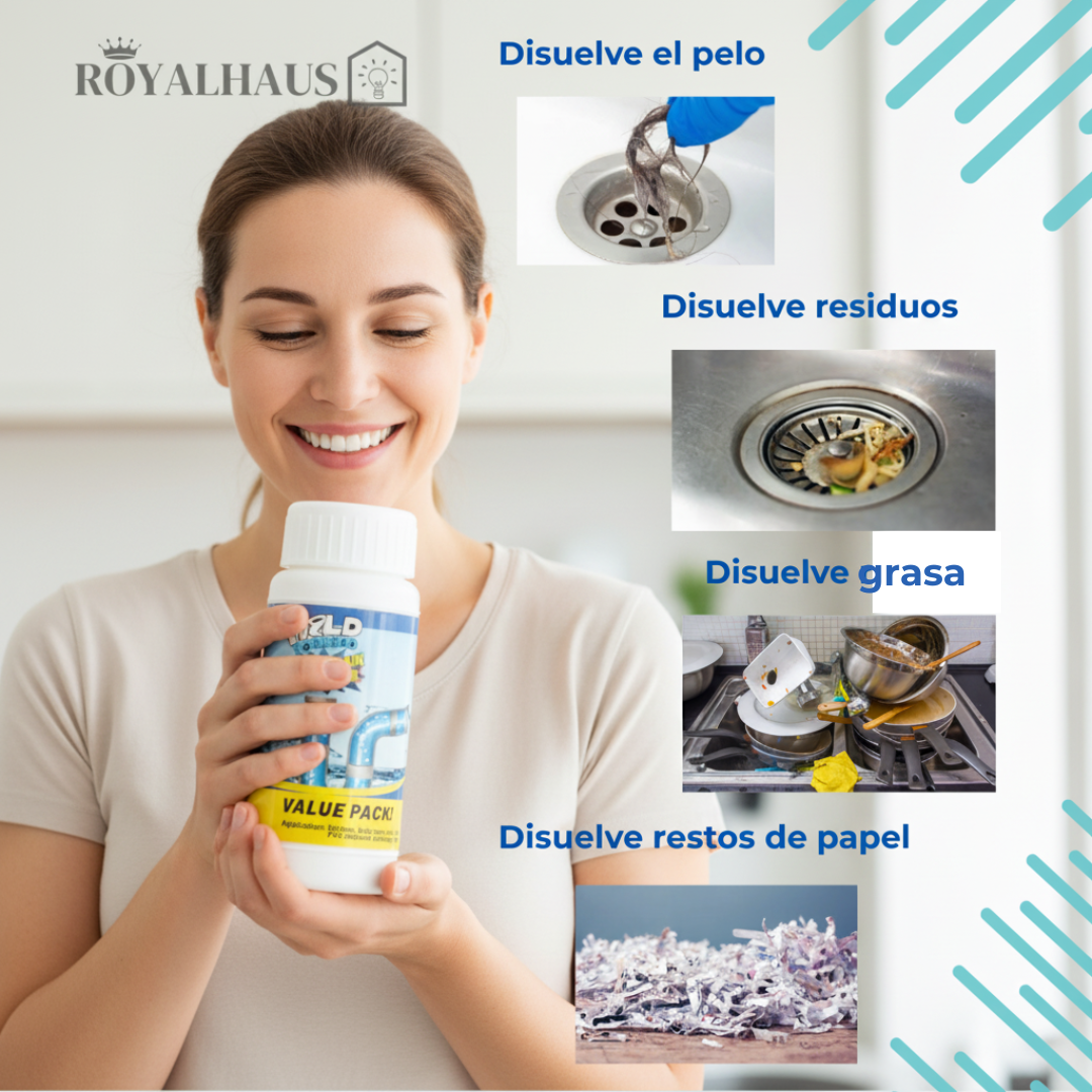 PACK Limpieza de Drenaje - Destapa tuberías obstruidas sin esfuerzo y sin gastar de más