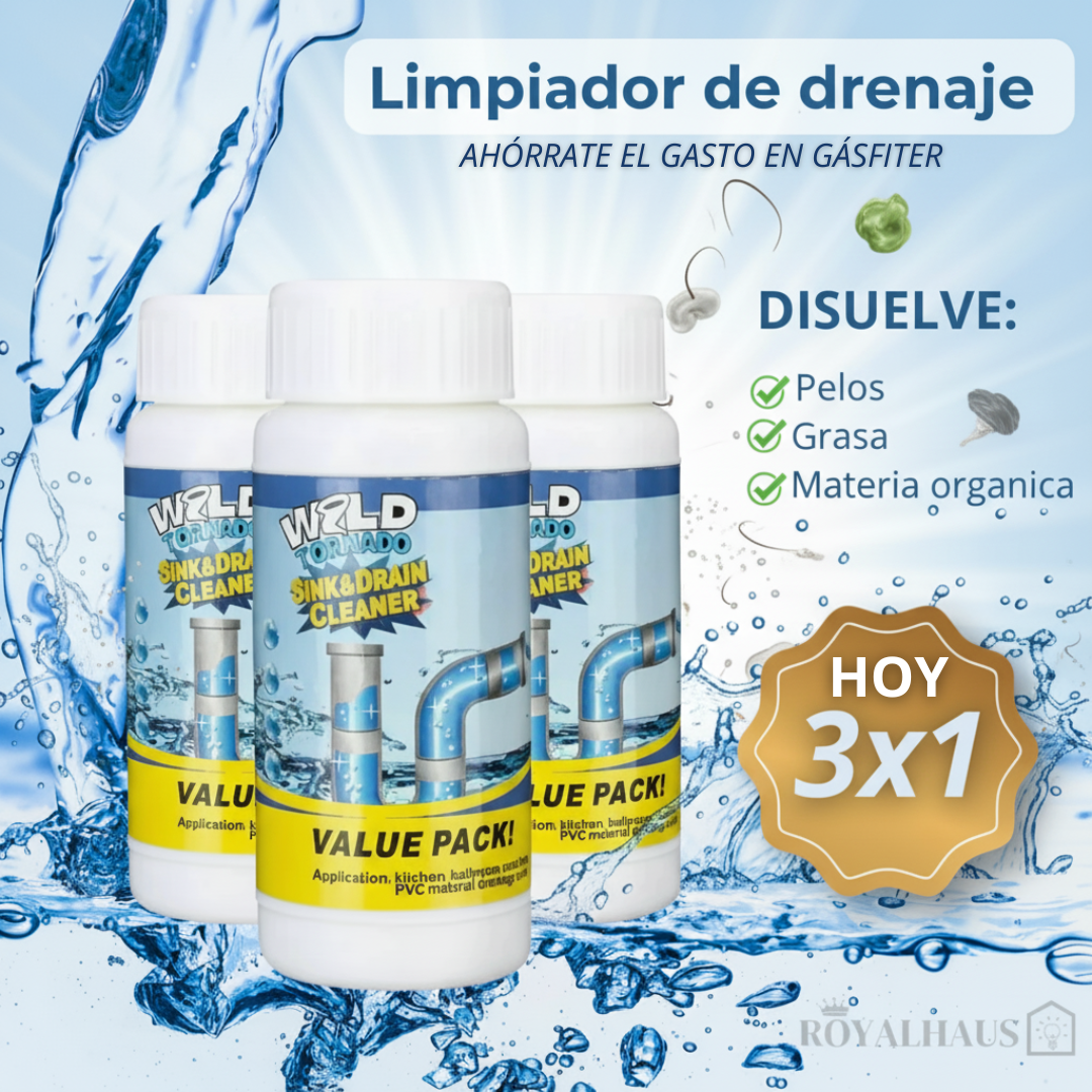 PACK Limpieza de Drenaje - Destapa tuberías obstruidas sin esfuerzo y sin gastar de más