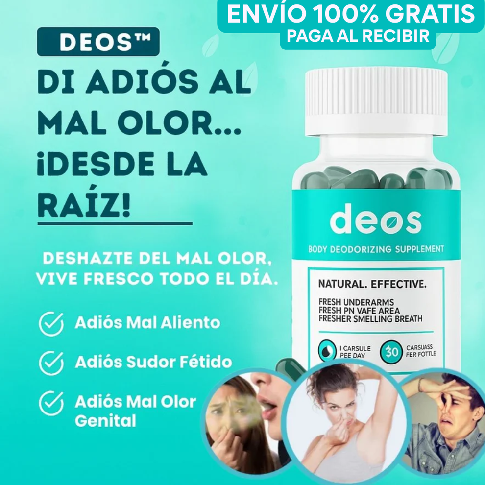 DEOS™ - 30 Cápsulas Naturales - Frescura interior y confianza todo el ...