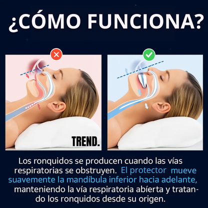 Protector Antirronquidos & Bruxismo - Flujo de Aire Mejorado - Descanso Profundo Desde Hoy