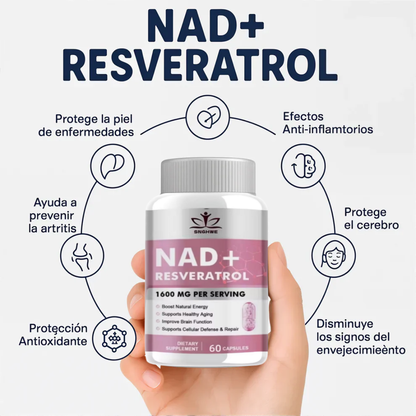 NAD+ RESVERATROL – Recupera tu energía y vitalidad celular desde hoy 🔋