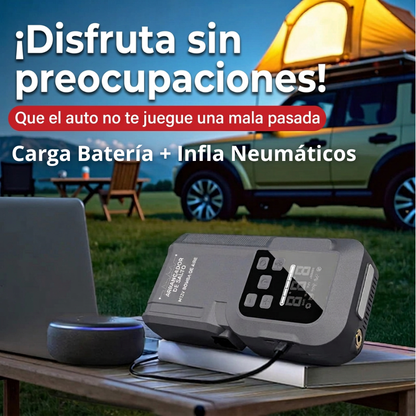 VoltAir Pro™ - Cargador y Compresor Automotriz Inteligente – Evita Quedarte En Pana en Minutos