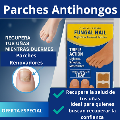 Parche Nocturno - Repara Daños - Mejora la Apariencia de tus Uñas en 8 Semanas