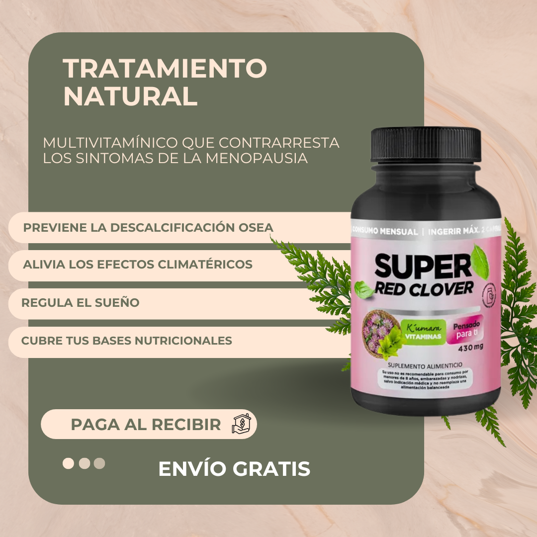 Suplemento Natural para la Menopausia – Equilibra tus hormonas – Recupera tu energía y bienestar en semanas