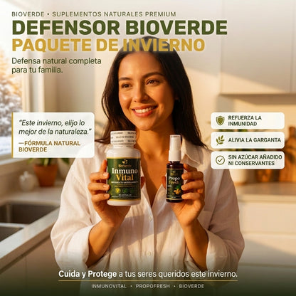 Pack BioVerde Defender Invierno - Prevención Estacional - Protección diaria para toda la familia