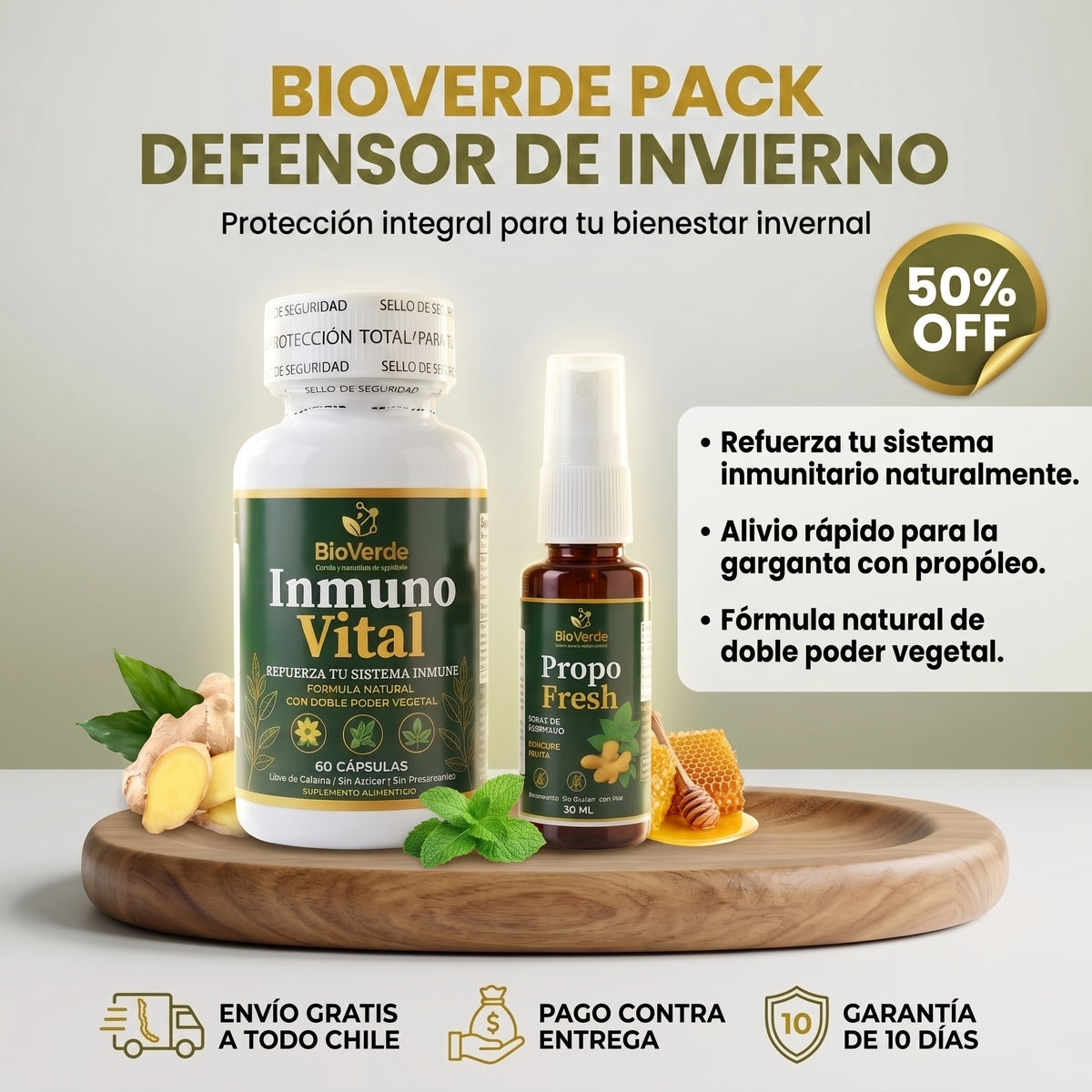 Pack BioVerde Defender Invierno - Prevención Estacional - Protección diaria para toda la familia