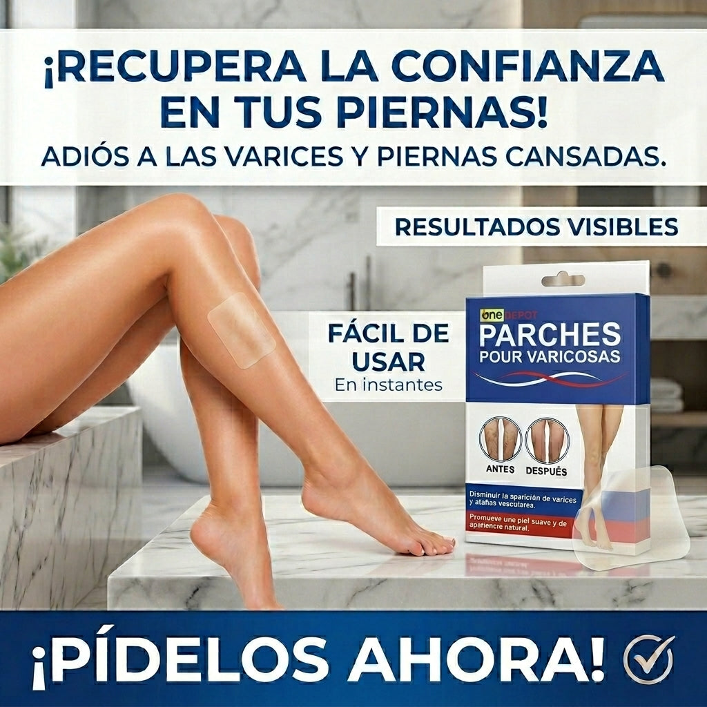 Parches Para Varices - Alivio Diario de Piernas - Recupera comodidad y ligereza cada día