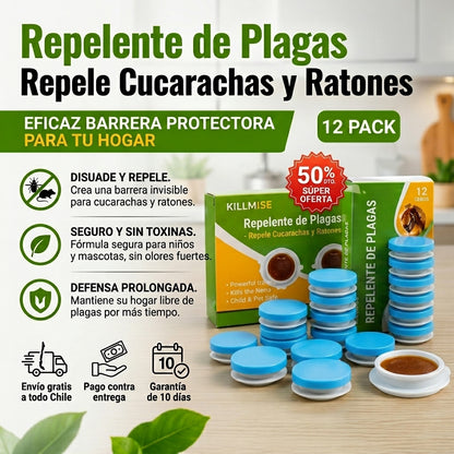 Repelente Para Plagas - Ahuyenta Cucarachas y Ratones - Recupera la tranquilidad de tu hogar sin químicos