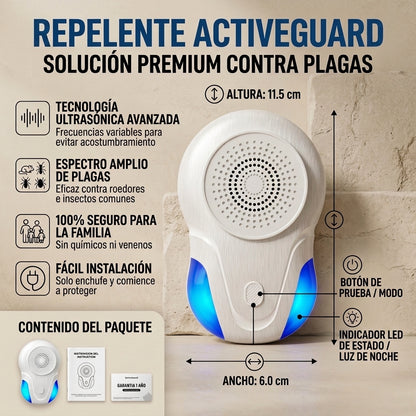 Repelente ActiveGuard - Protección Antiplaga - Más comodidad para toda la familia