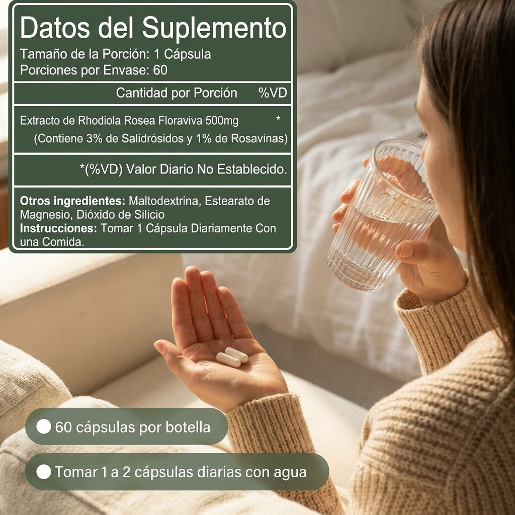Rhodiola Rosea - Elimina Antojos Que Engordan y Quitan Energía Desde Primer Uso