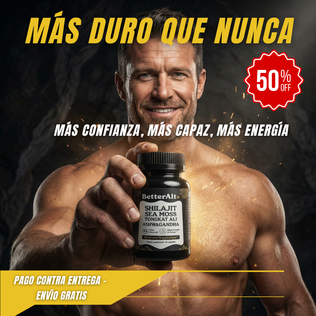 Shilajit 60 Cápsulas – Potencia el Rendimiento Masculino