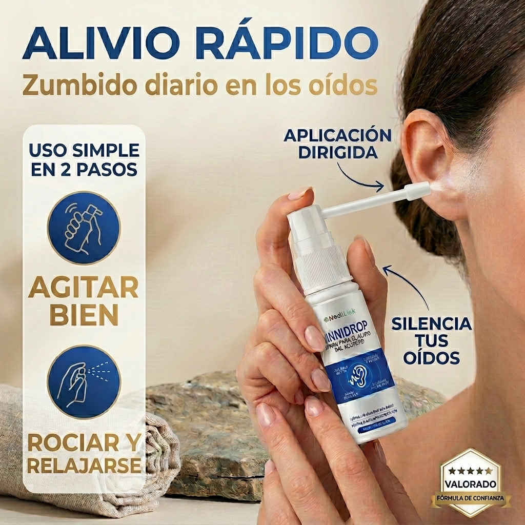 Spray Alivio Tinitus - Reduce Molestias y Descansa Mejor