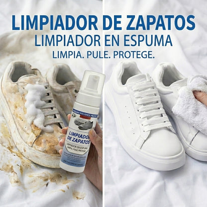 LIMPIADOR PARA ZAPATILLAS - Limpieza Instantánea - Recupera el blanco original en minutos