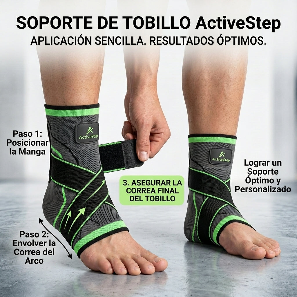 Tobillera ActiveStep - Soporte y Compresión - Reduce Molestias y Recupera Movilidad
