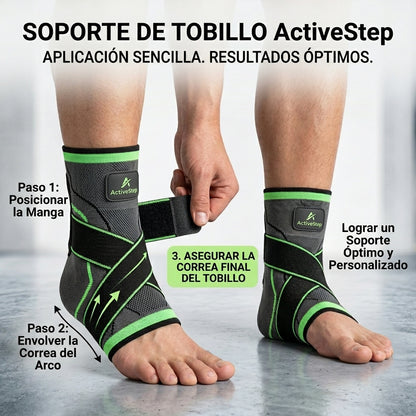 Tobillera ActiveStep - Soporte y Compresión - Reduce Molestias y Recupera Movilidad