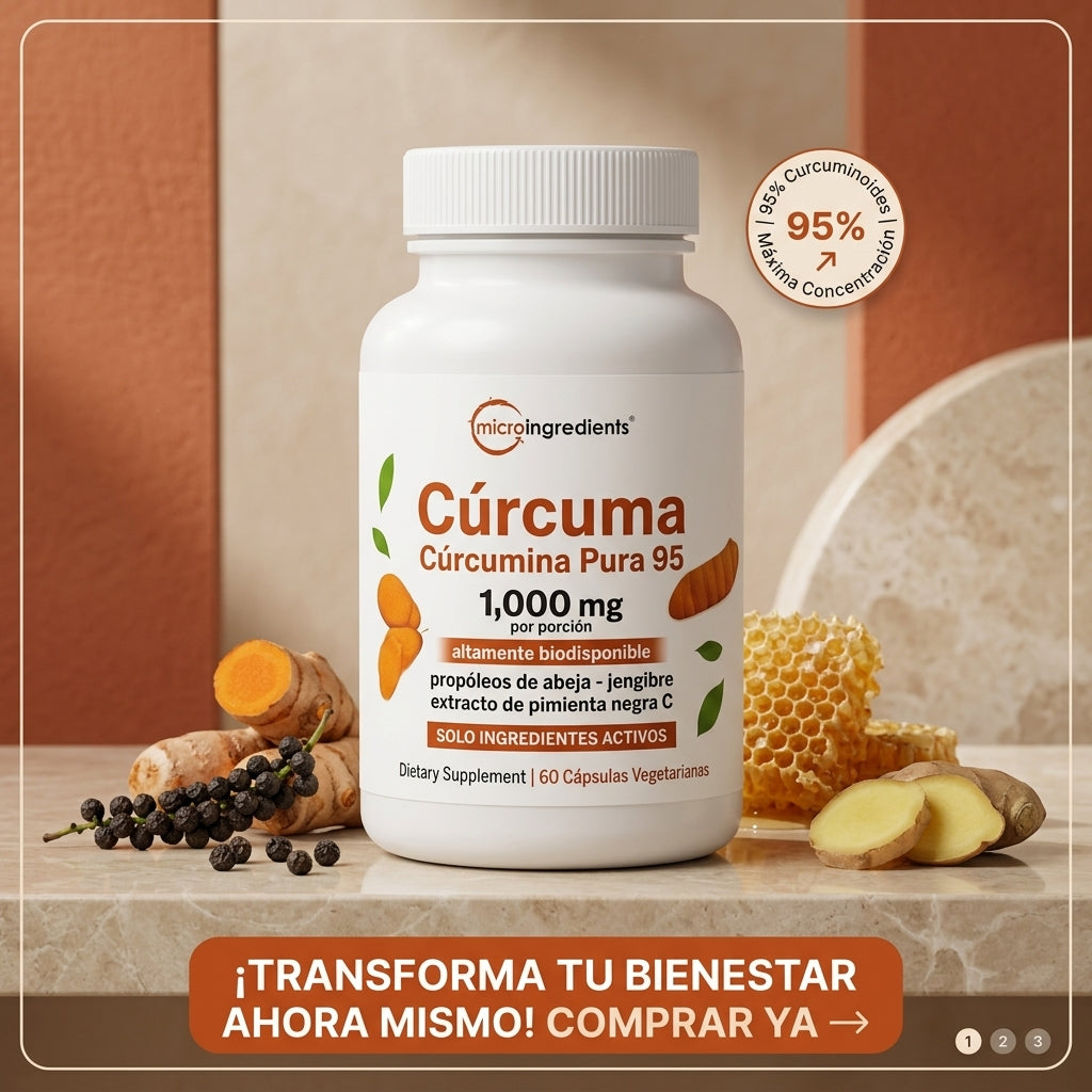 Turmeric Curcumin (Cúrcuma + Pimienta Negra) - Bienestar Articular - Vive Sin Dolores desde Hoy