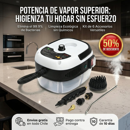 LIMPIADORA A VAPOR - Desinfección a Alta Presión - Elimina Grasa y Suciedad en Minutos