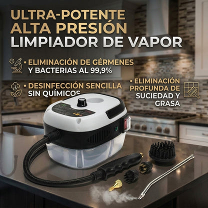 LIMPIADORA A VAPOR - Desinfección a Alta Presión - Elimina Grasa y Suciedad en Minutos