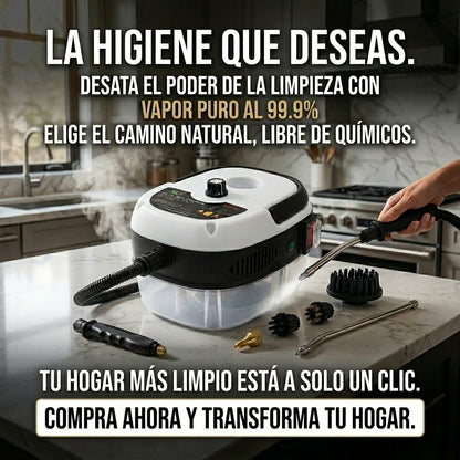 LIMPIADORA A VAPOR - Desinfección a Alta Presión - Elimina Grasa y Suciedad en Minutos