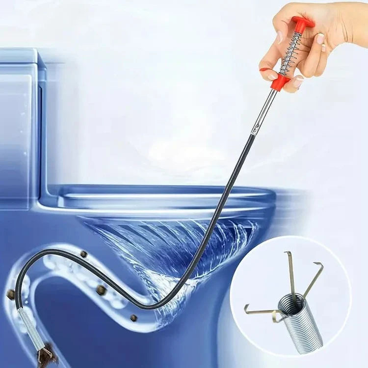 Gancho Flexible para Drenajes Obstruidos– Extrae pelos y residuos al instante