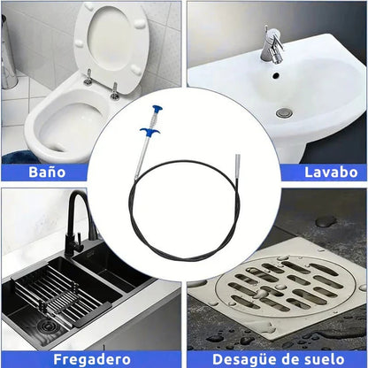 Gancho Flexible para Drenajes Obstruidos– Extrae pelos y residuos al instante