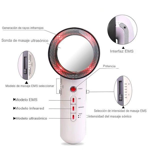 Máquina Ultrasonido 3 en 1 - Reduce celulitis y Reafirma - Cuerpo Más Firme en Días