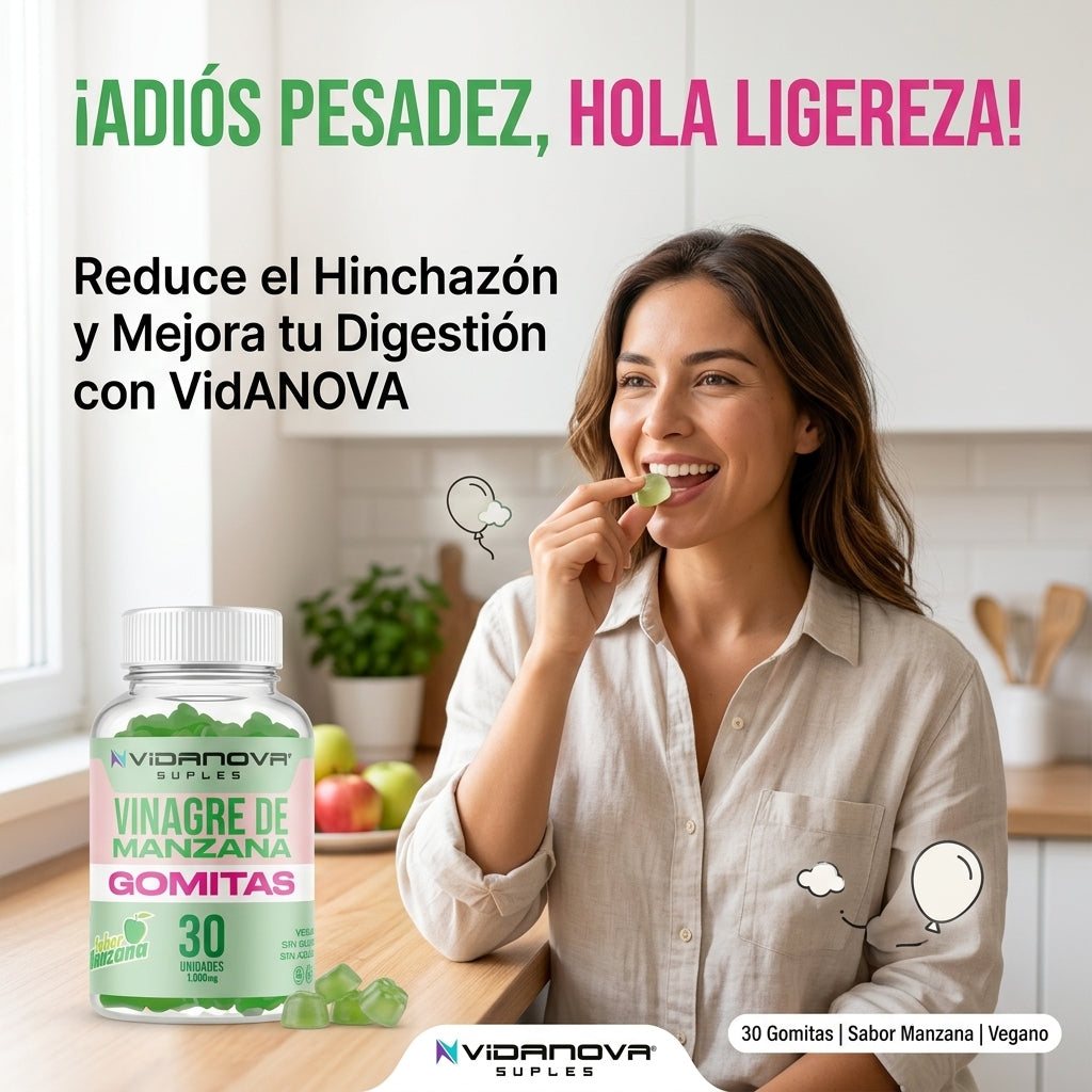 GOMITAS DE VINAGRE DE MANZANA - Bienestar Digestivo - Siéntete Más Liviana Cada Día