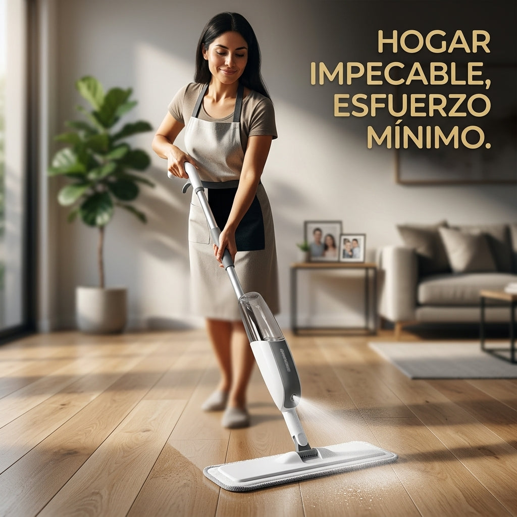 Mopa Rociadora - Rocia y Limpia en Minutos - Limpieza Inteligente y Pisos Impecables