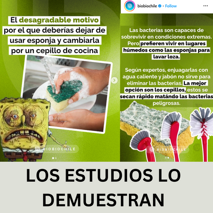 Pack 2 Cepillos de Limpieza con Dispensador de Jabón - Ahorra Tiempo y Energía