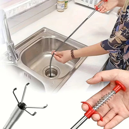 Gancho Flexible para Drenajes Obstruidos– Extrae pelos y residuos al instante