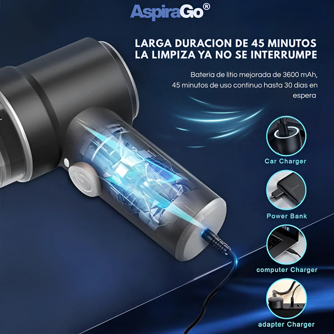 AspiraGo ™ - Limpieza Profunda – Elimina suciedad y migas en minutos