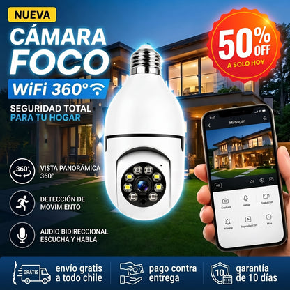 CÁMARA FOCO 360° - Monitoreo remoto - Controla tu espacio estés donde estés