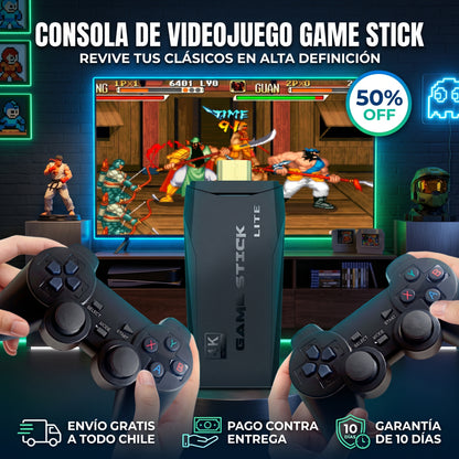 CONSOLA DE VIDEOJUEGO GAME STICK - Miles de juegos para disfrutar en familia