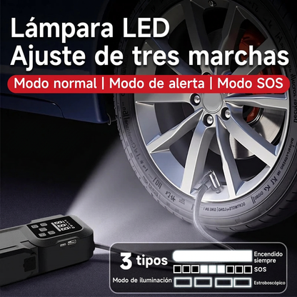 VoltAir Pro™ - Cargador y Compresor Automotriz Inteligente – Evita Quedarte En Pana en Minutos