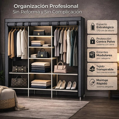 Armario Plegable Multiuso - Organización Instantánea - Más espacio en casa desde el primer uso