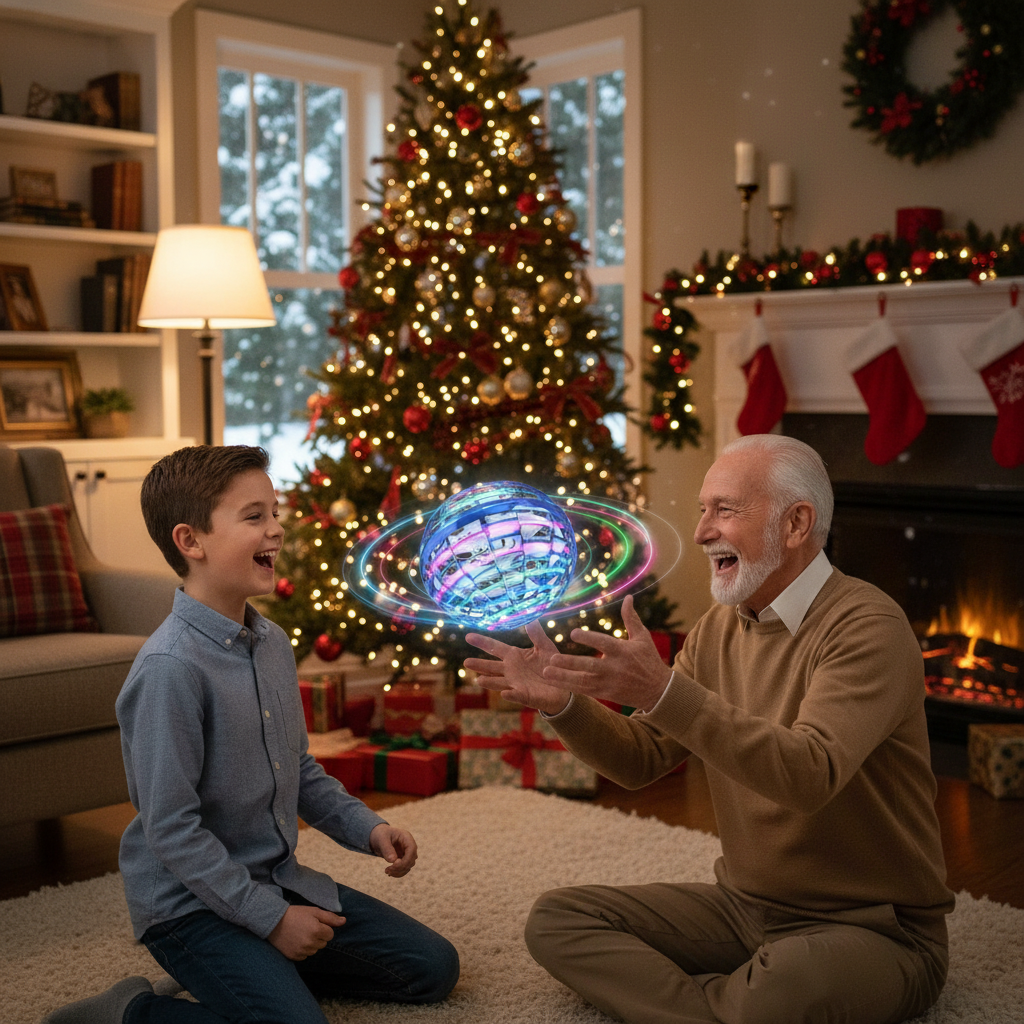 Pelota Voladora LED – Gira y brilla como un boomerang – Regalo ideal para esta Navidad 🎄