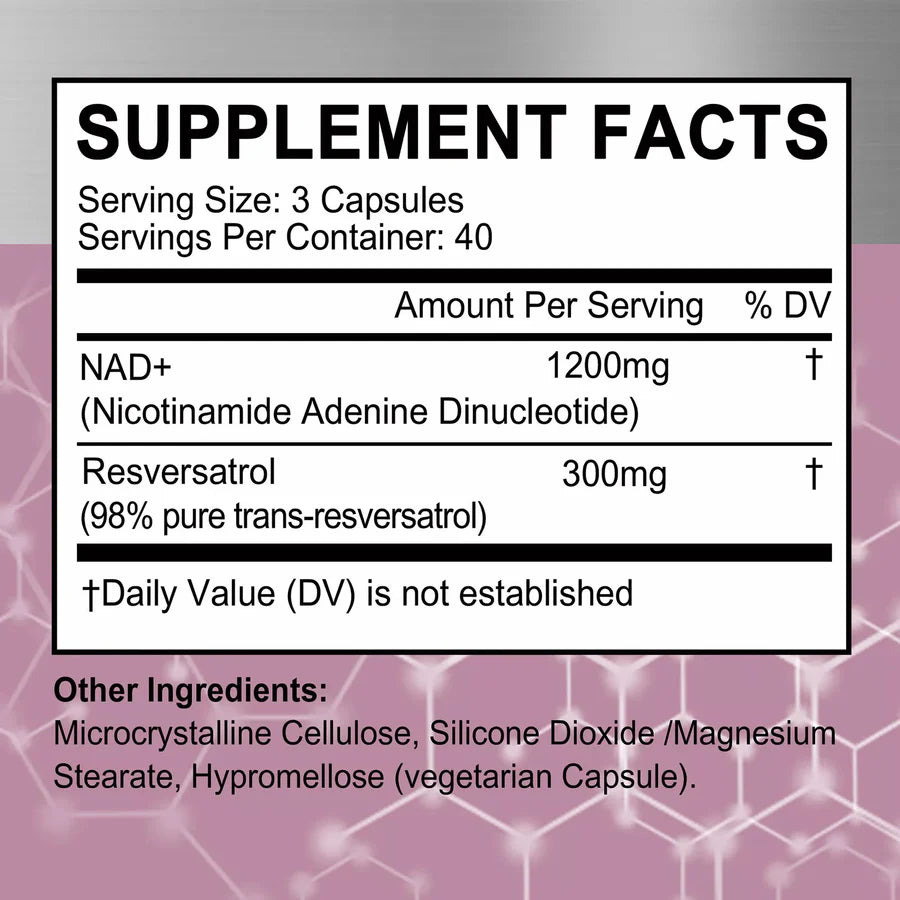 NAD+ RESVERATROL – Recupera tu energía y vitalidad celular desde hoy 🔋