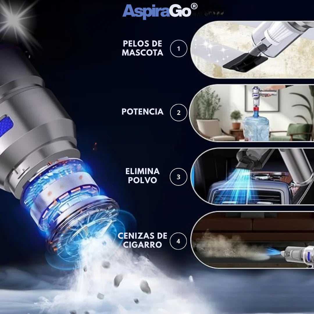 AspiraGo ™ - Limpieza Profunda – Elimina suciedad y migas en minutos