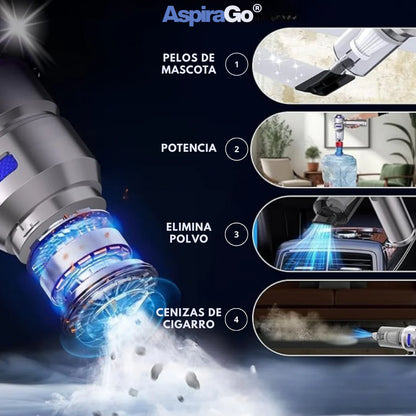 AspiraGo ™ - Limpieza Profunda – Elimina suciedad y migas en minutos