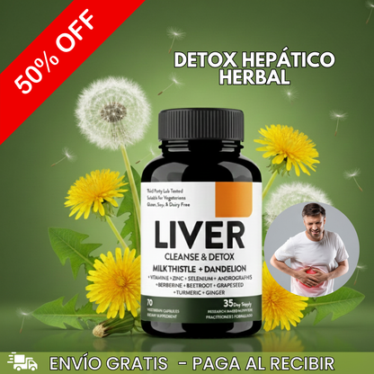 Detox Hepático Herbal – Limpia el Cuerpo – Resultados desde la Primera Semana