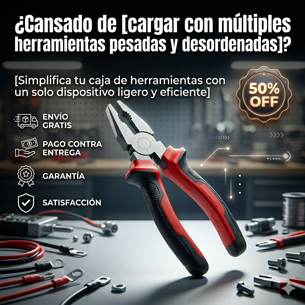 ALICATE MULTI FUNCIONAL 5 EN 1 - Solución Completa para Cualquier Arreglo